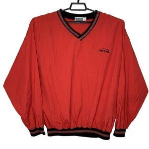 Coca Cola Pullover‎ Windbreaker VANTAGE CLUB COLLECTION VTG Red Sz XL USA Made